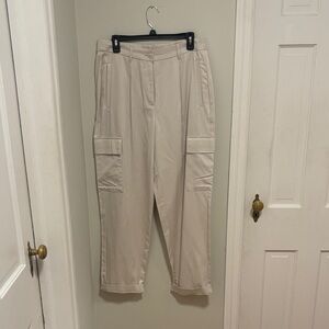 Old Navy Cream Cargo Trousers
